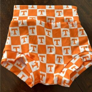 Never Worn Orange T Checker Bummies 12-18months